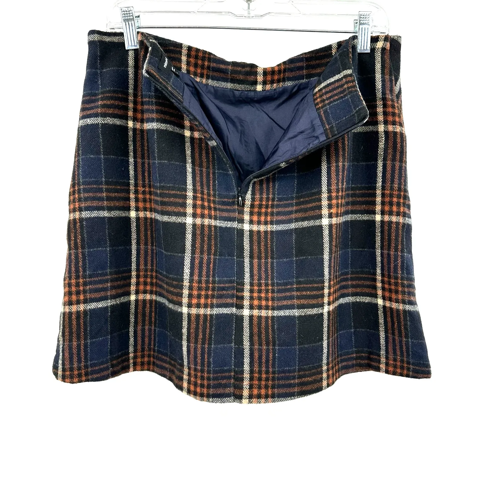 Mittoshop  Size Large Skirt‎ Black Plaid Mini Pockets Academic Workwear School - Image 3