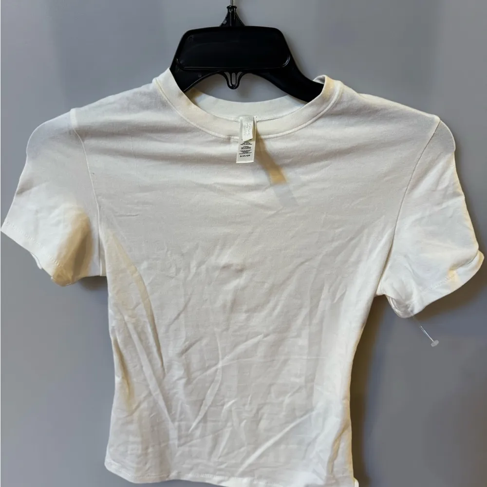 SKIMS Marble Cotton Jersey Fitted Crew Neck T-Shirt Small - Image 3