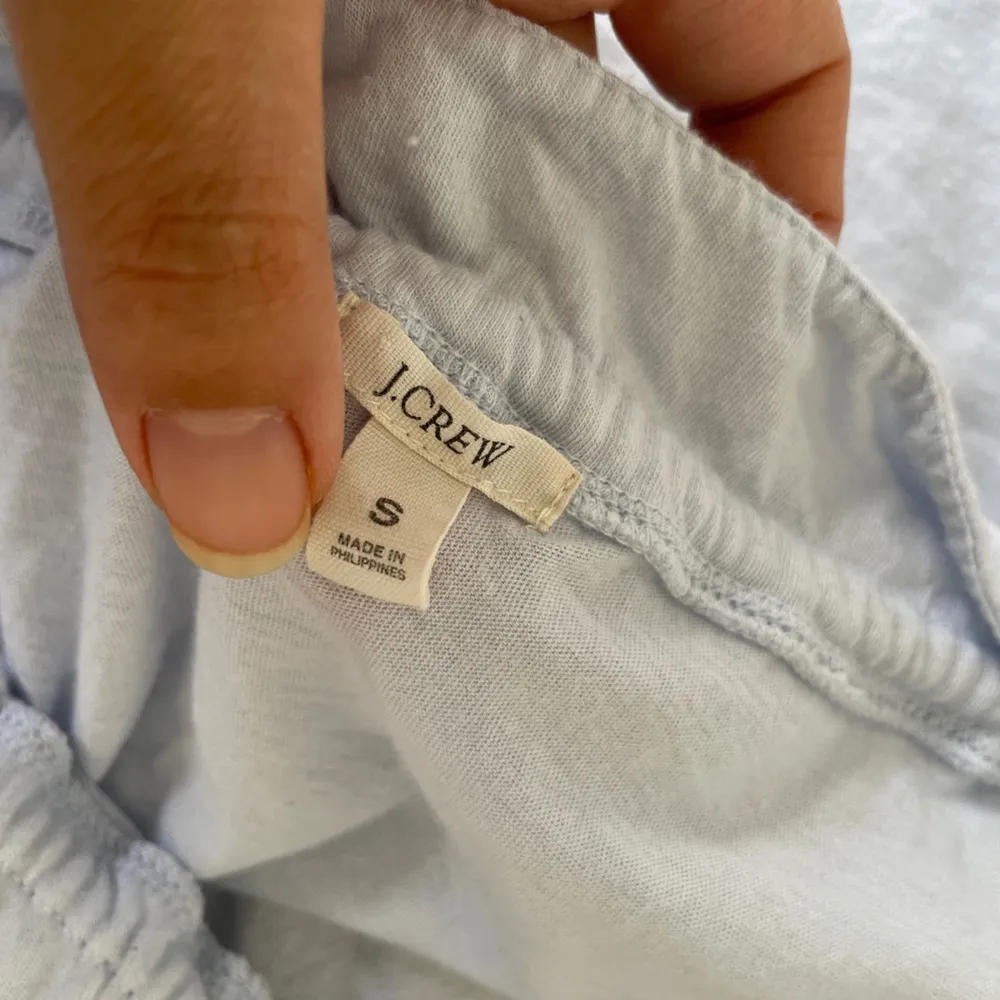 J. Crew Pima Cotton Baby Doll Halter Tank Top Light Blue (Small) preppy summer - Image 5