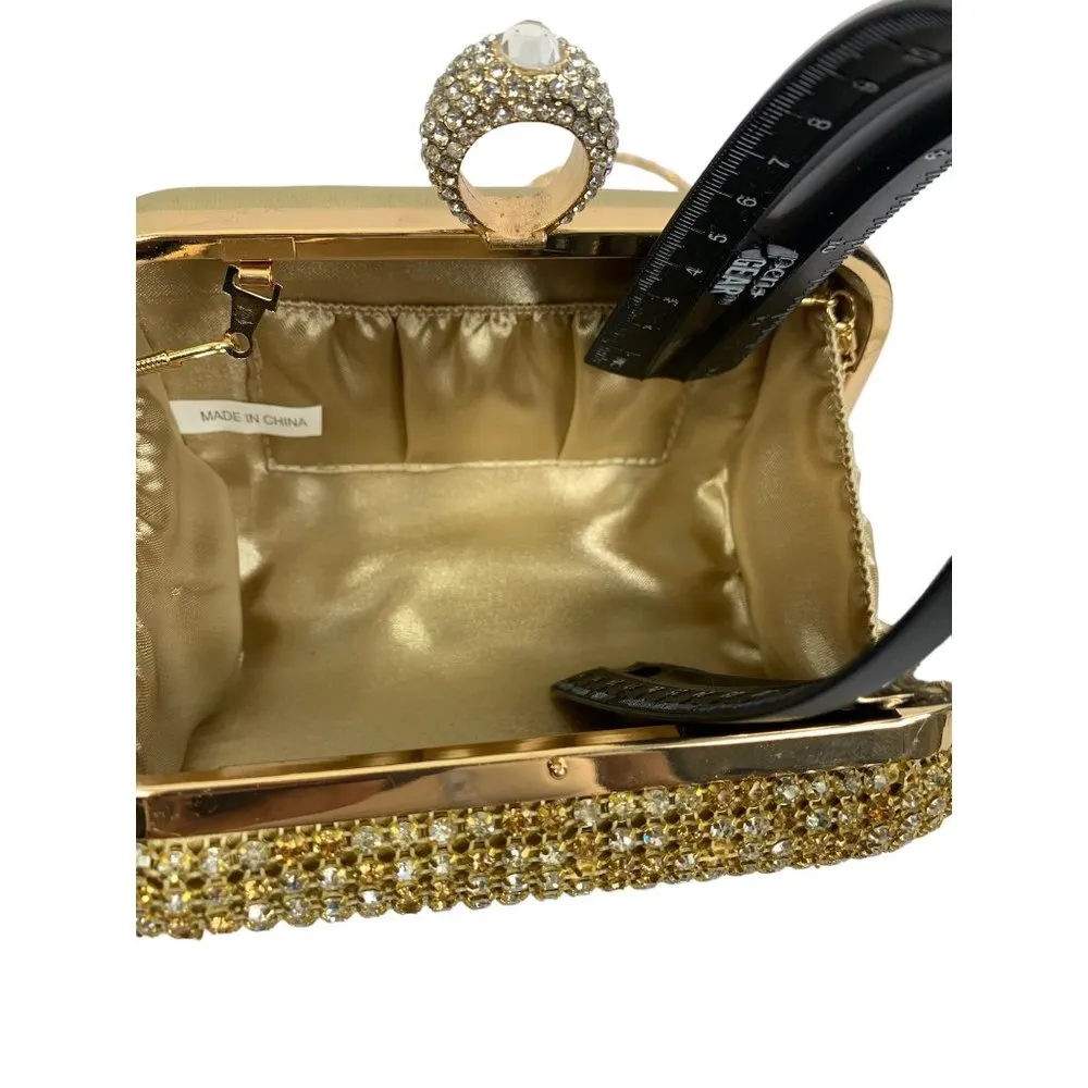 Carolyn Tucker Collection Women's Super Tiny Gold Clutch Purse - Image 7