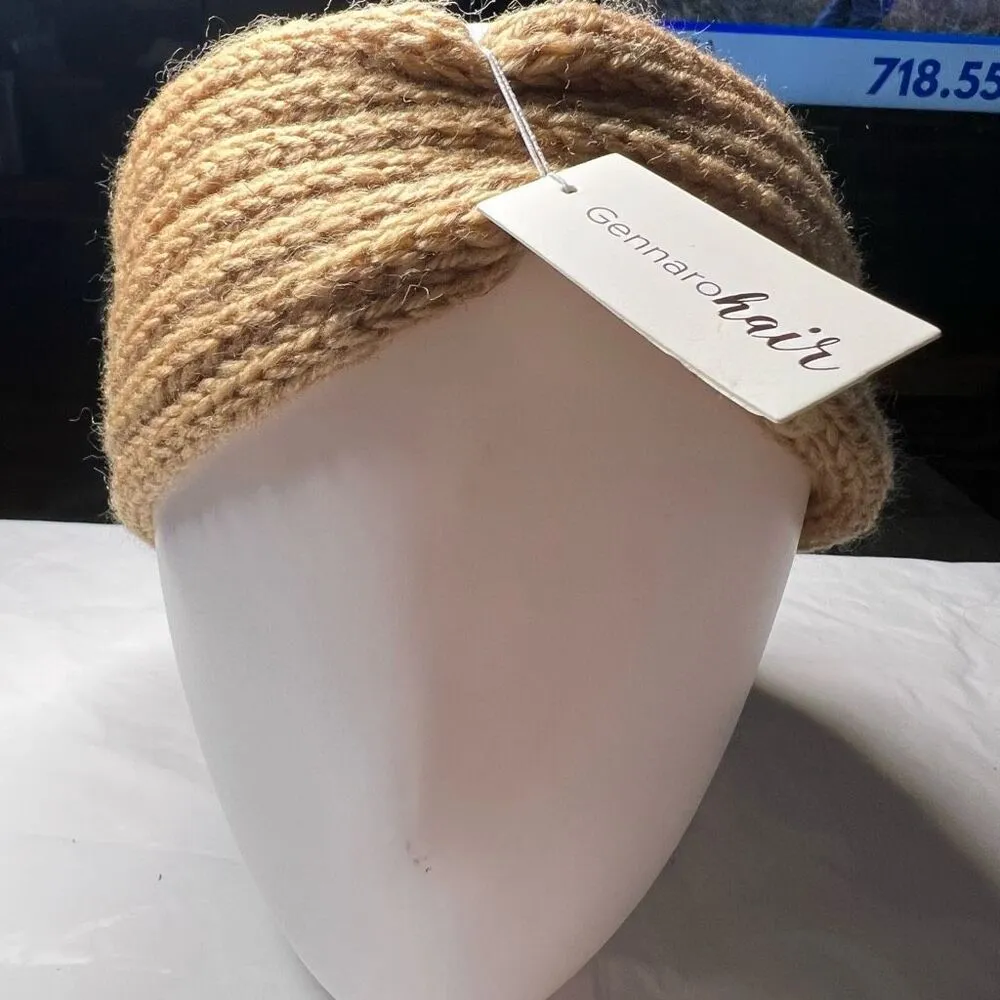 G by‎ Gennaro Soft Wide Hair Wrap Tan - Image 2