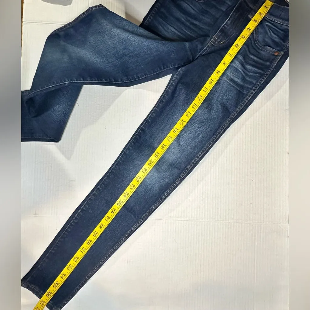 Madewell 9" High Riser Skinny Dark Denim Blue Jeans‎ Women’s size 27 Pre-owned - Image 4