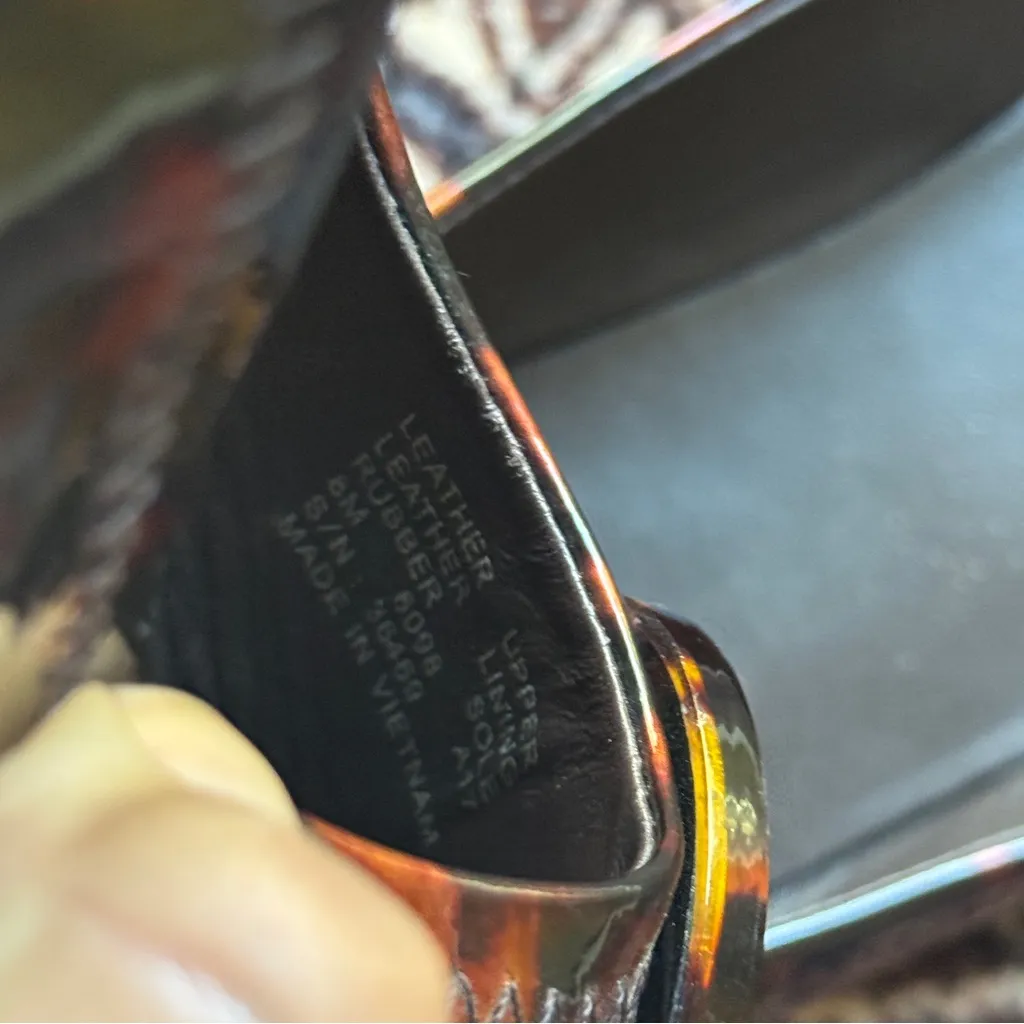 Tory Burch Minnie travel ballet flats tortoise brown slip on shoes round toe - Image 7