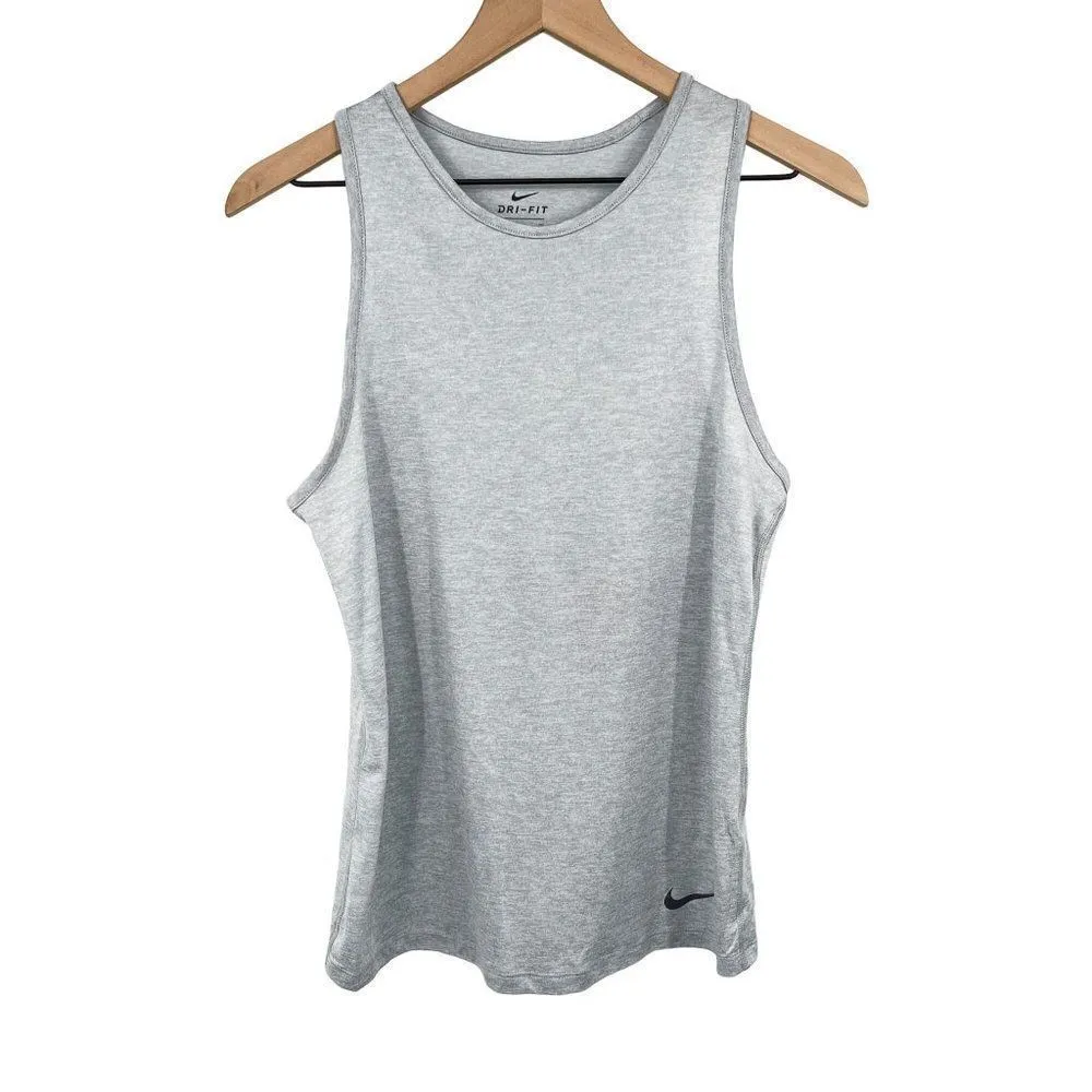 Nike Dry Training Tank Top Dri-Fit Sleeveless Athletic Workout Wolf Gray - Image 2