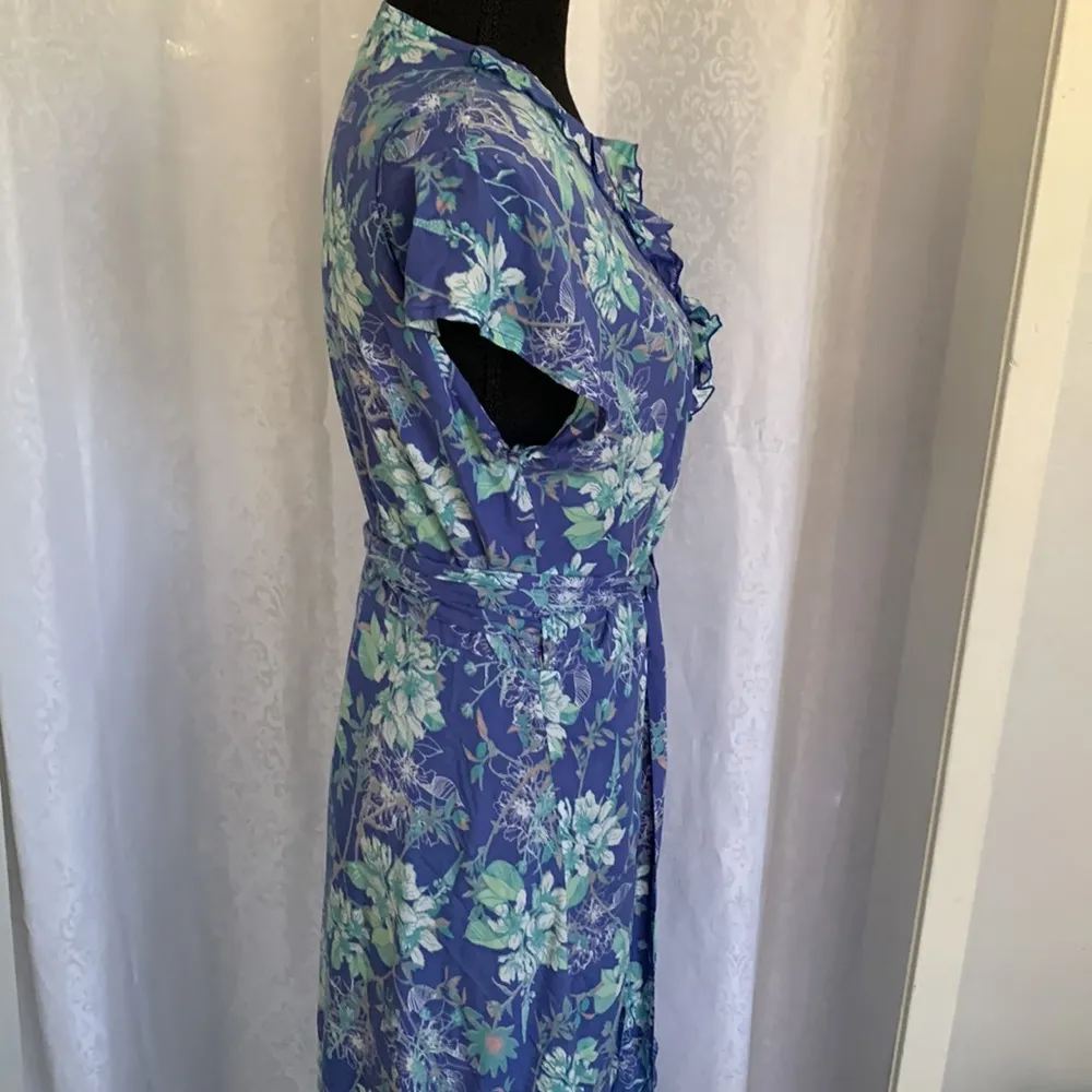 WALKER & WADE Wrap Dress with Ruffle Sz:M Size M - Image 7