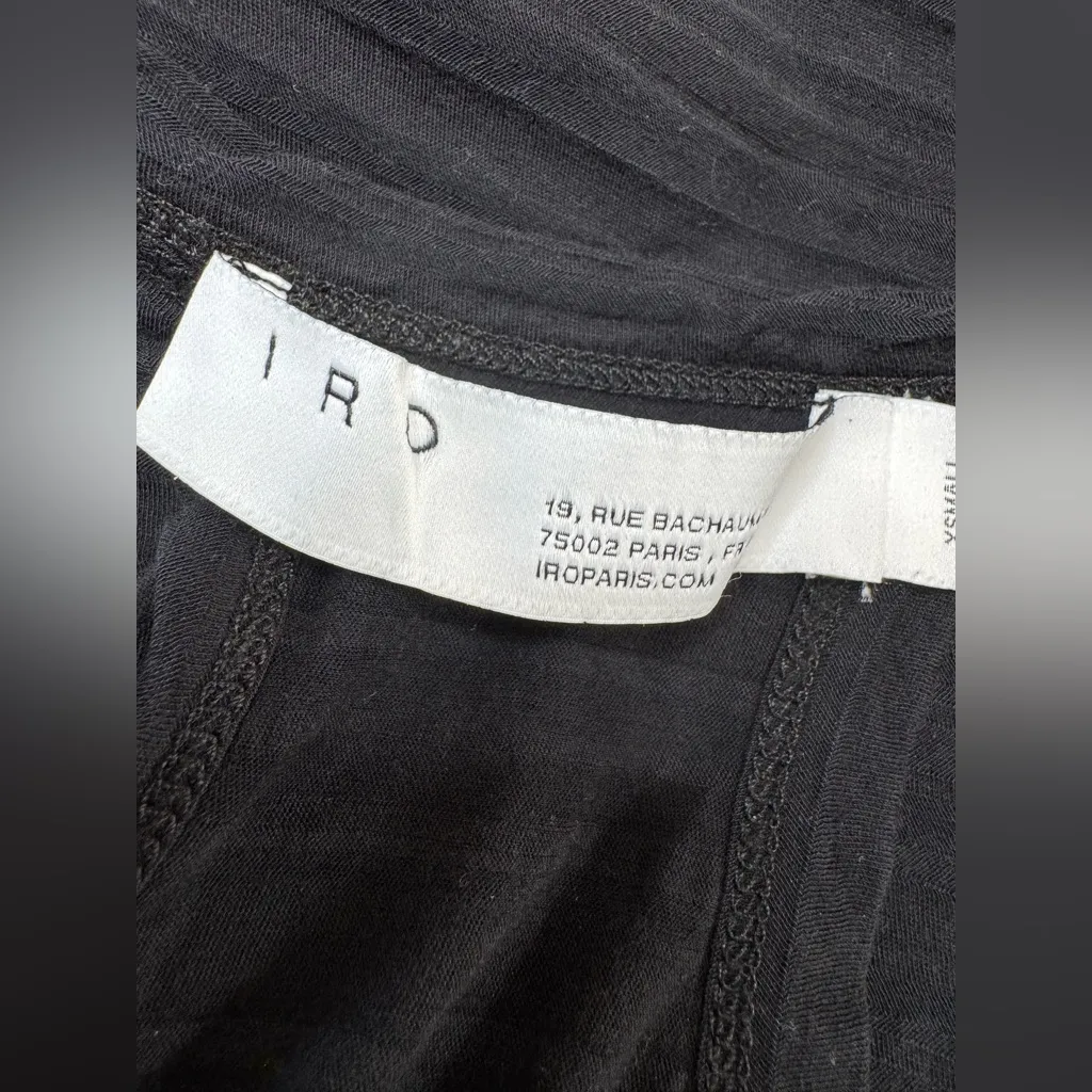 IRO Paris Mollie Burnout Scoop neck Tank Top Black XS $140 - Image 7