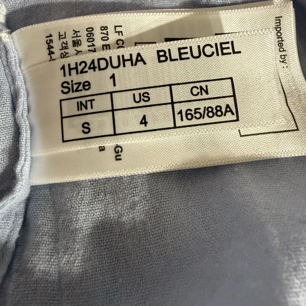 ba&sh Sky Blue Embroidered Blouse - Image 16