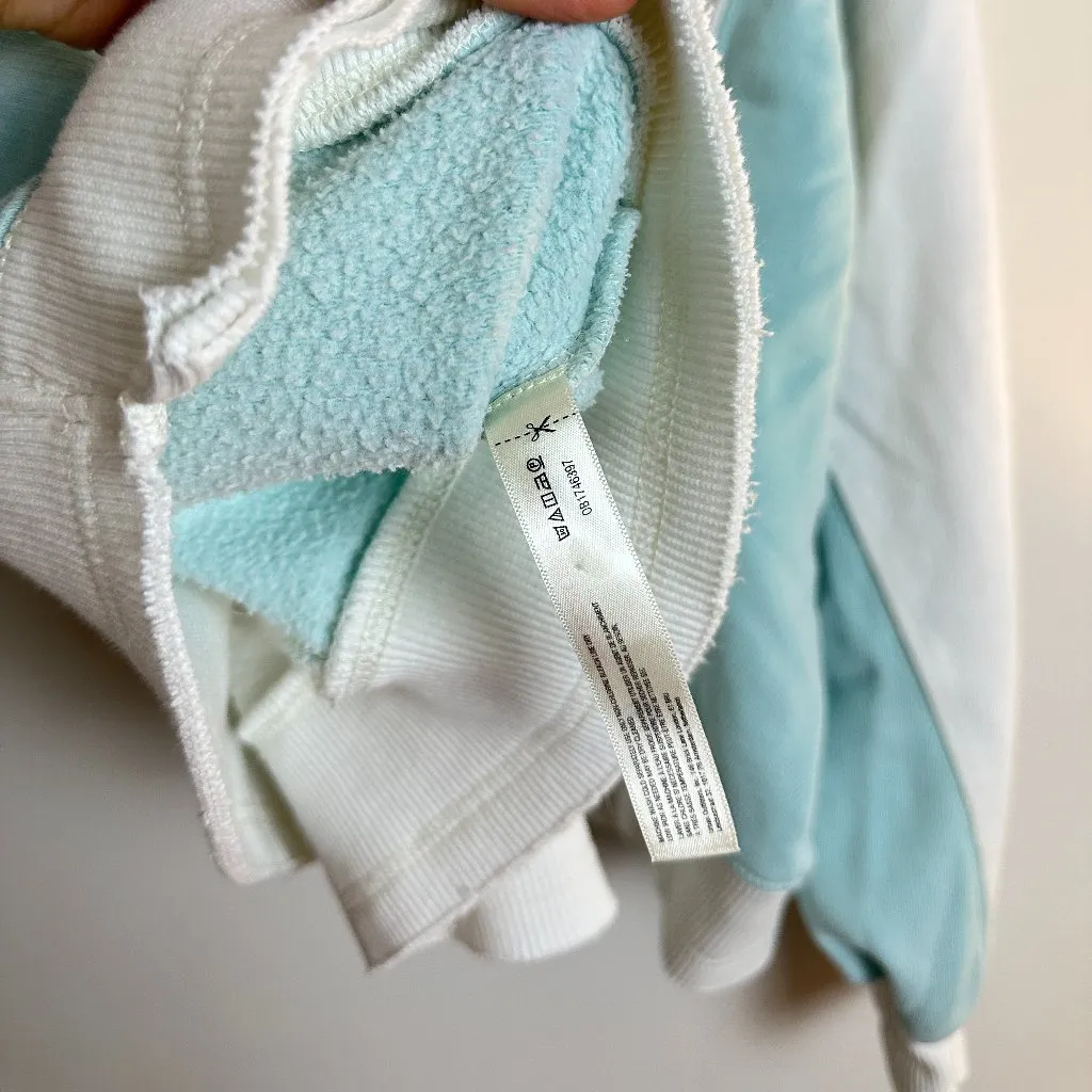 FREE PEOPLE Movement Intercept Colorblock Pullover in Ivory/Refresh Combo Large Blue - Image 6