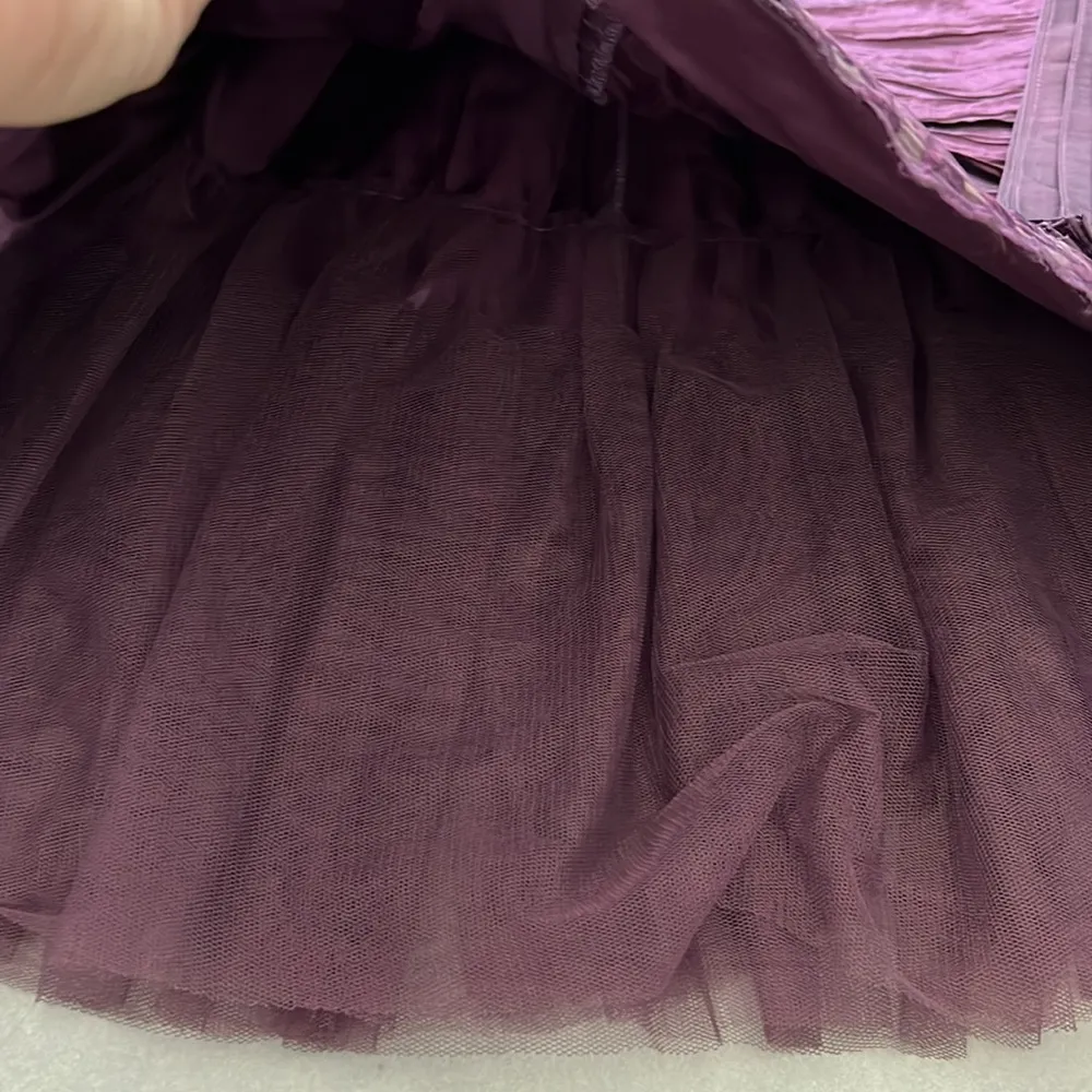 Brand new women purple violet cocktail dress adjustable back corset tight A line - Image 4