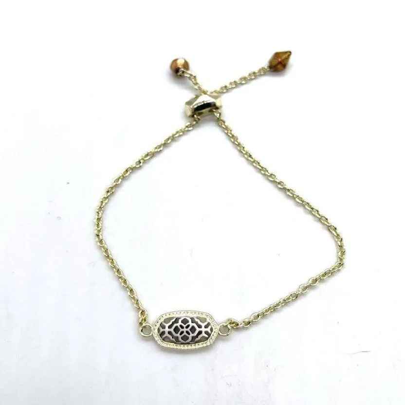 Kendra Scott Elise Bracelet Gold and Silver tone,, adjustable chain - Image 2