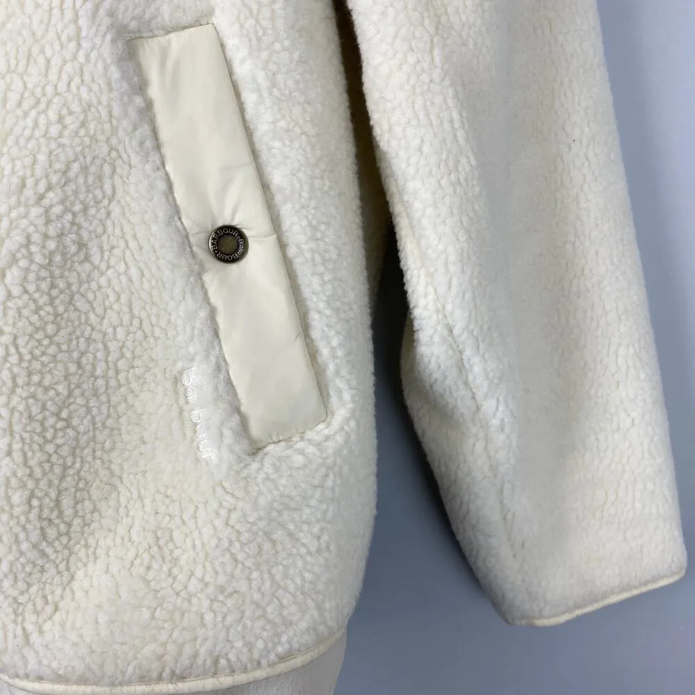 Barbour Cream Aspen Fleece Jacket 2X Plus Size Button NEW - Image 4