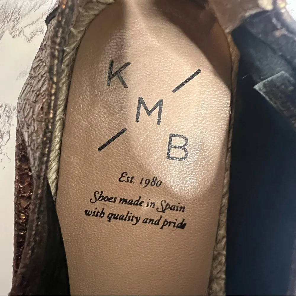 Anthropologie KMB Jorinda bronze espadrille sneakers Spain leather Sz 39 - Image 5