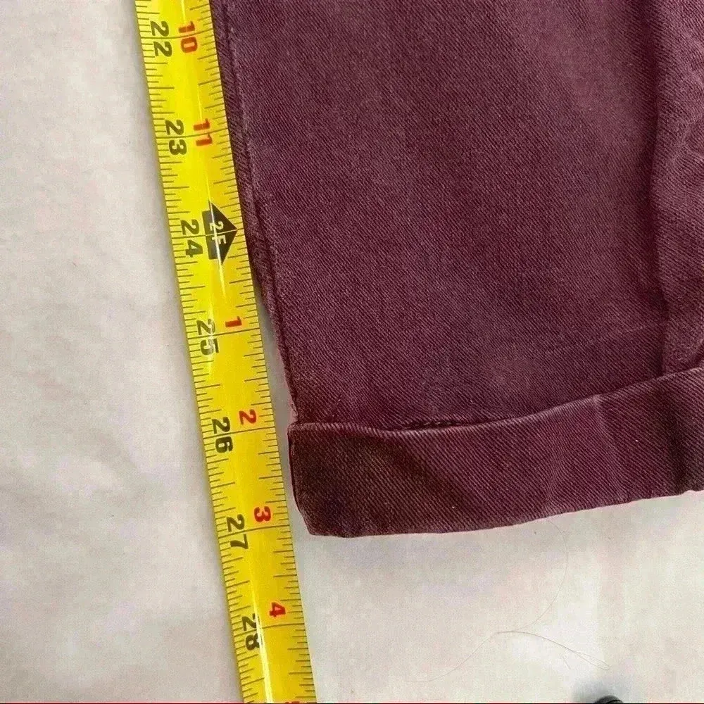 PAIGE Christy Pant Off Duty High Rise Pant Grosgrain Side Size 27 Deep Berry - Image 14