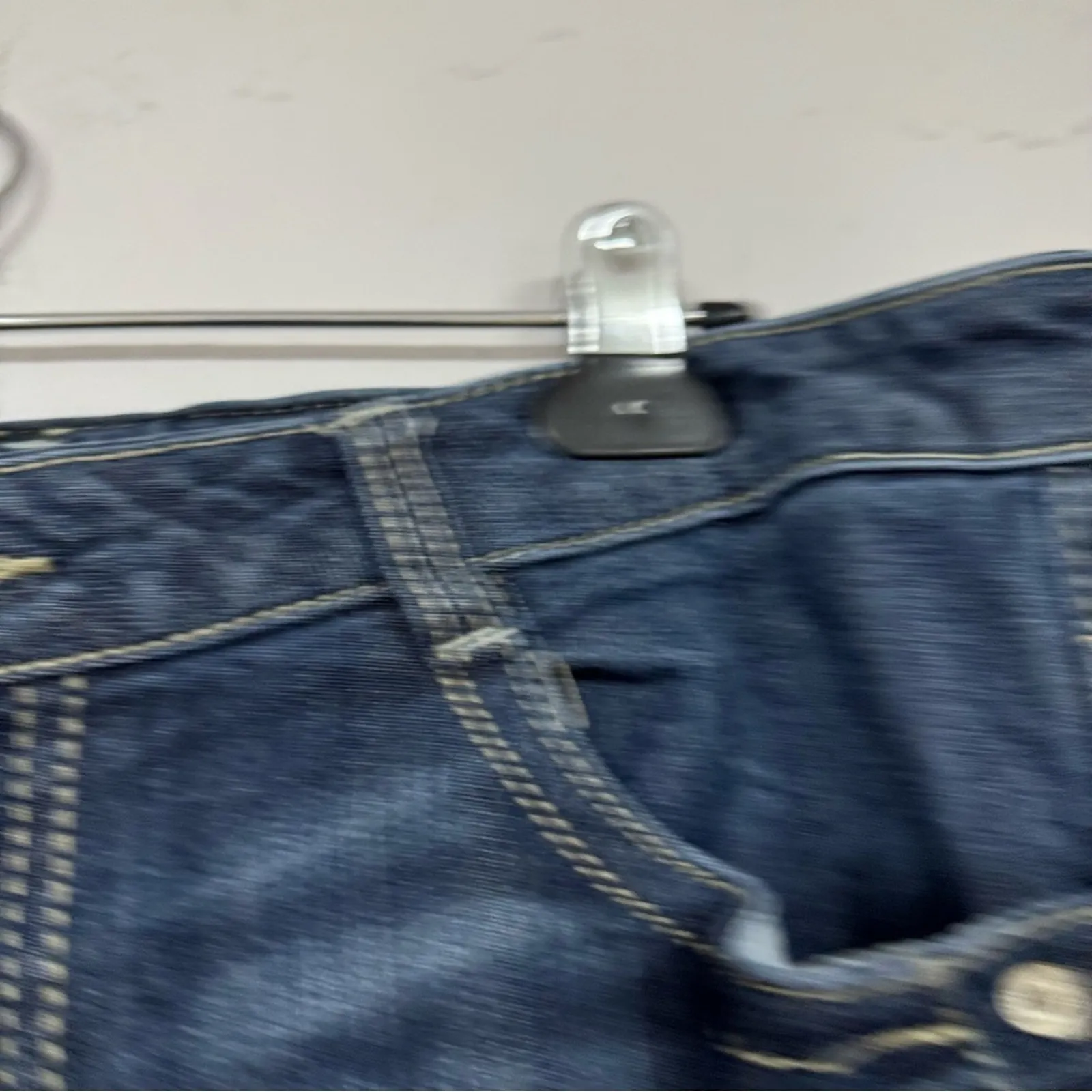 Democracy Blue Patriot Straight Leg Jeans Womens 10 Denim Mid Rise Zip Fly - Image 6