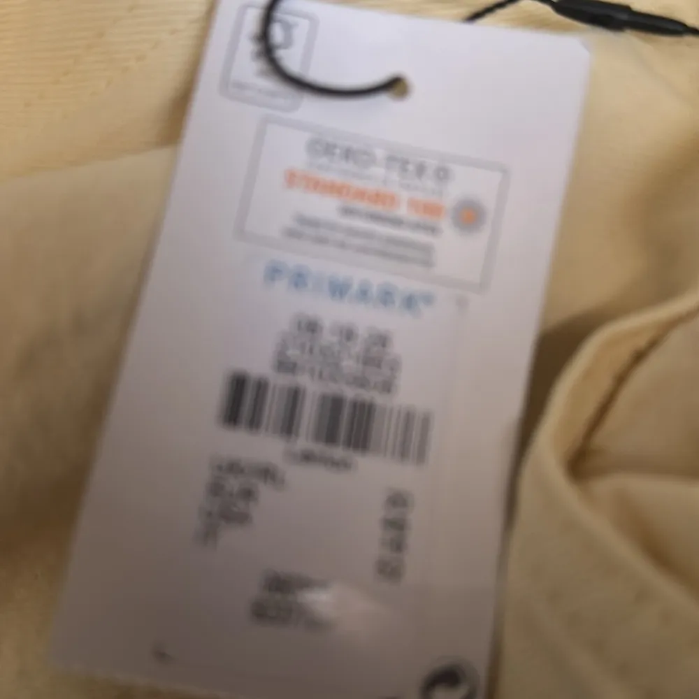 Primark women’s jeans, high waisted wide leg yellow, ankle vents yellow denim 16 - Image 9