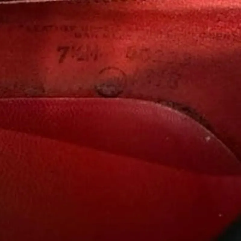 Vintage Black velvet red lining heels with floral wreath metal accent size 7,5 - Image 11