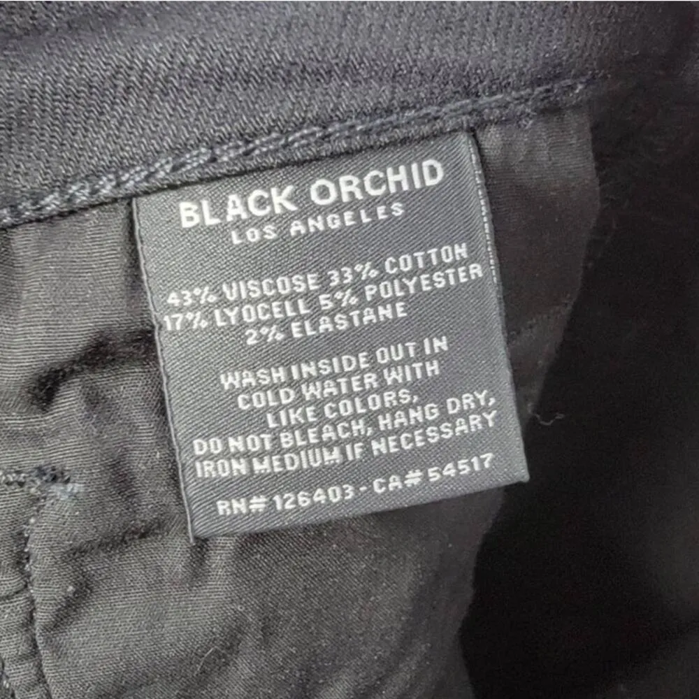 Black Orchid Black Noah Ankle Fray Skinny Jeans w/ Gold Racer Stripes - Image 10