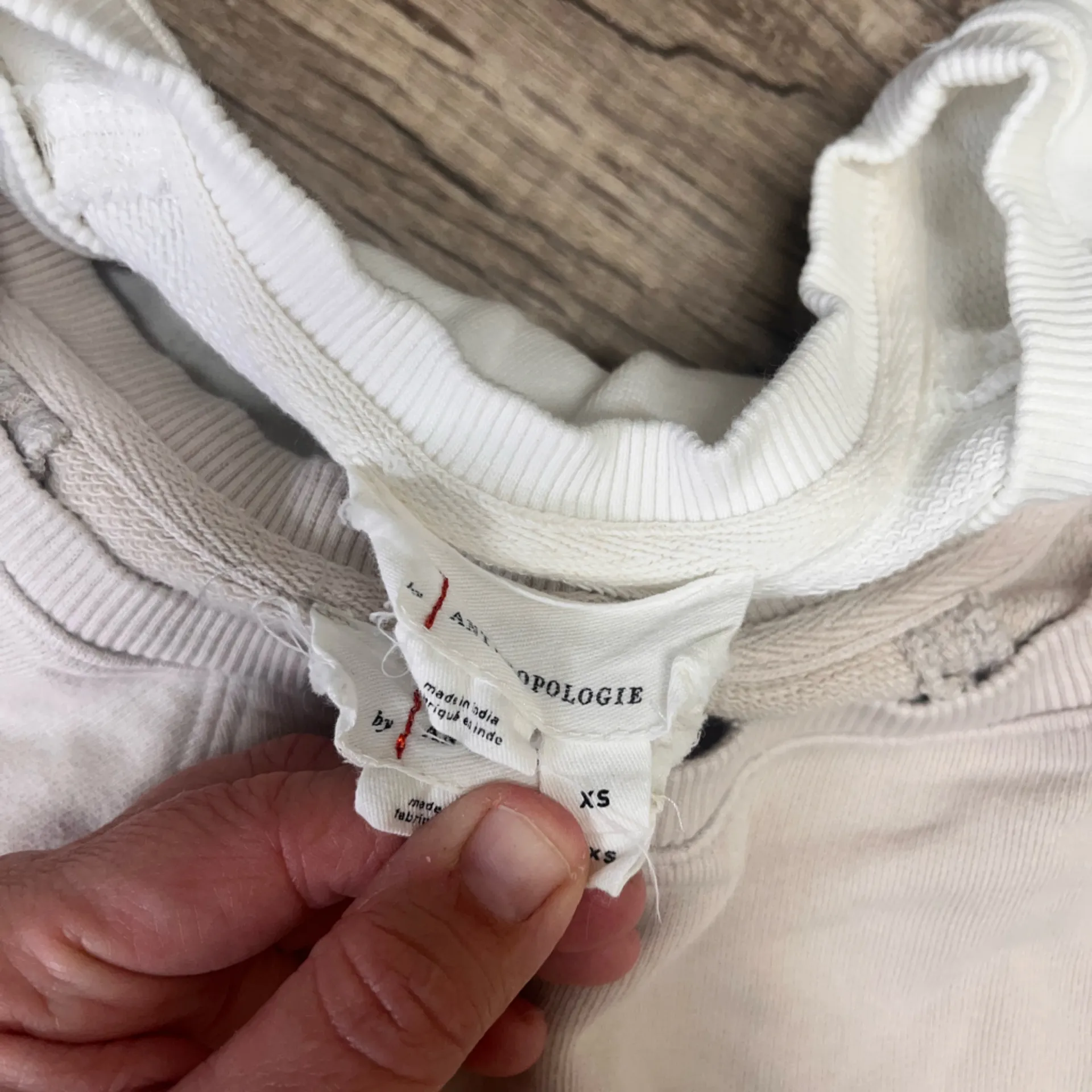 By‎ Anthropologie “Amour” Muscle Sweatshirt and plain tan top size Xs - Image 4