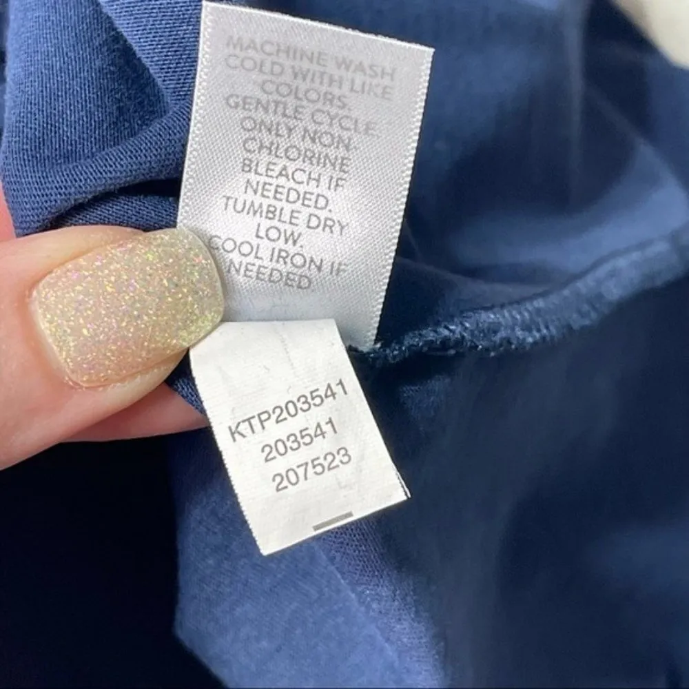 J.Jill Layered Cotton Tank Top Pure Jill Navy Blue Small - Image 10