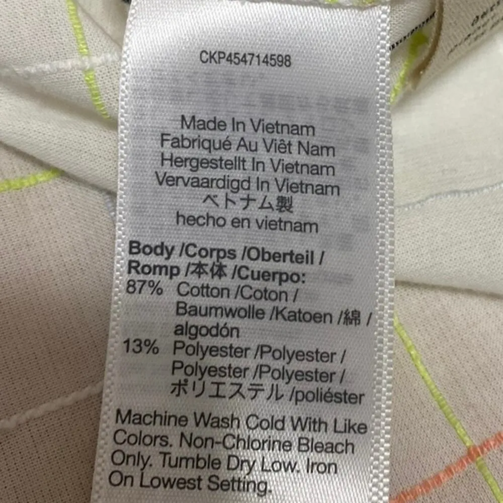 Madewell Womens White Short Sleeve Plaid Boxy Button Down Shirt Top Size XS - Image 4