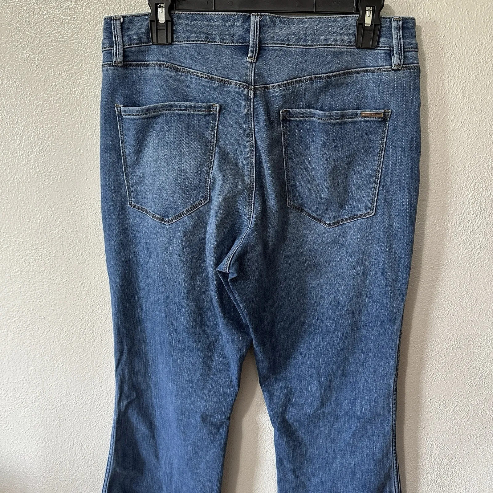 White House Black Market Denim Jeans Women's Size 12Long Skinny Flare Boot‎ Cut - Image 4