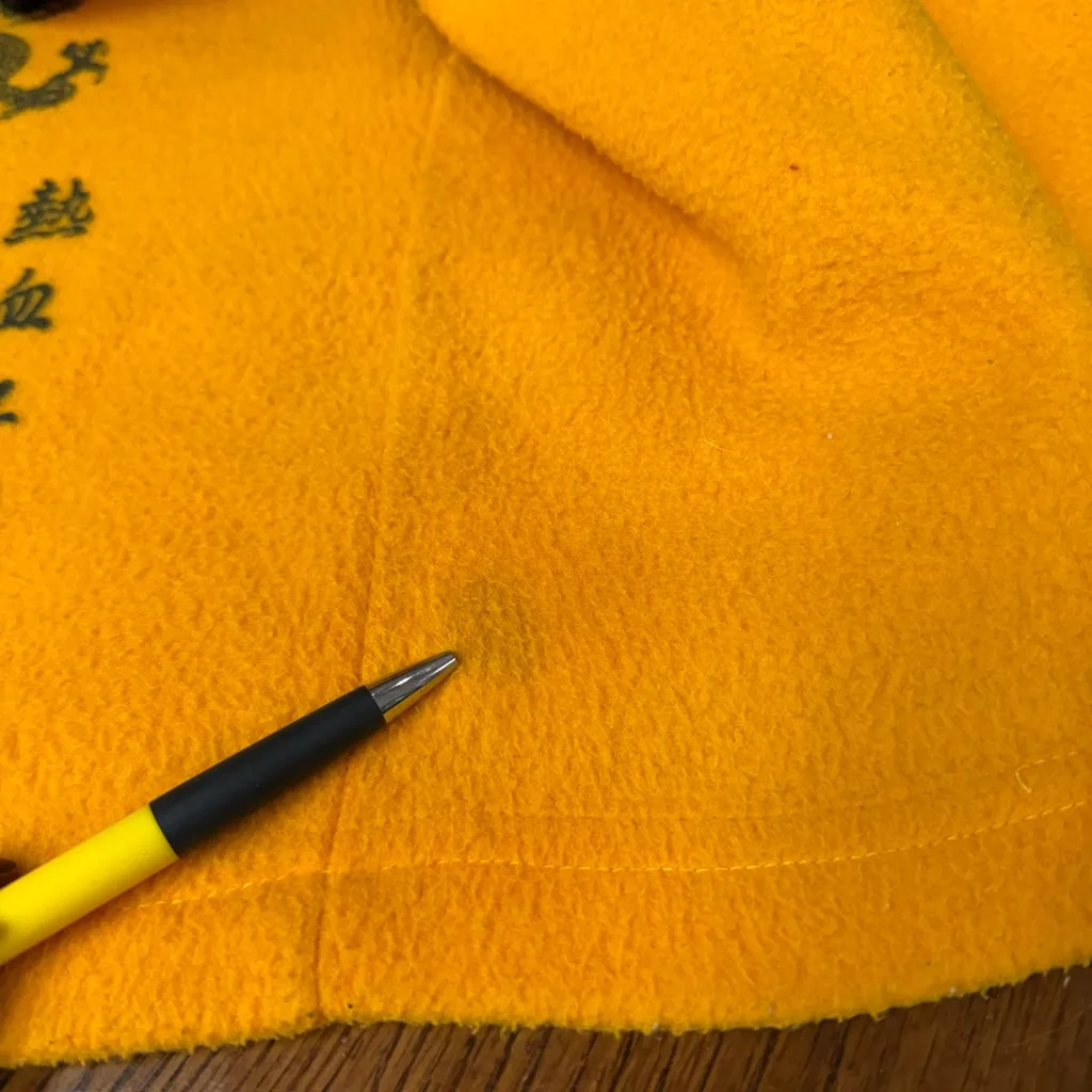 Vintage Yellow Dragon Fleece Vest Medium Martial Arts Bruce Lee Kill Bill Style - Image 8