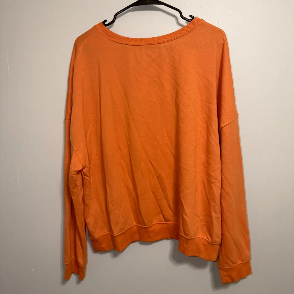 Disney Halloween Sweatshirt Women’s XXL Mickey Friends Orange Graphic - Image 5