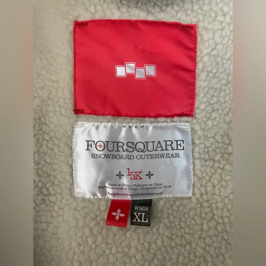 FOURSQUARE Women's Purple 15K Hooded Snowboard Ski Jacket NWT Pink Size XL - Image 10