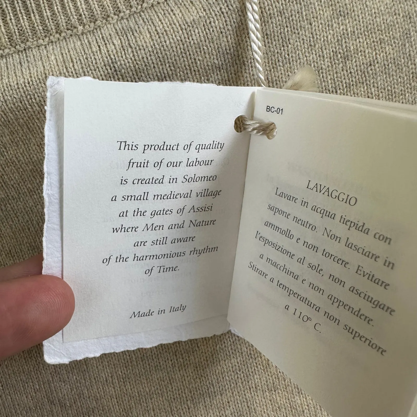 *NEW* Brunello Cucinelli Cashmere Silk Monili Large Sweater Wool Tan Knit Jumper - Image 6