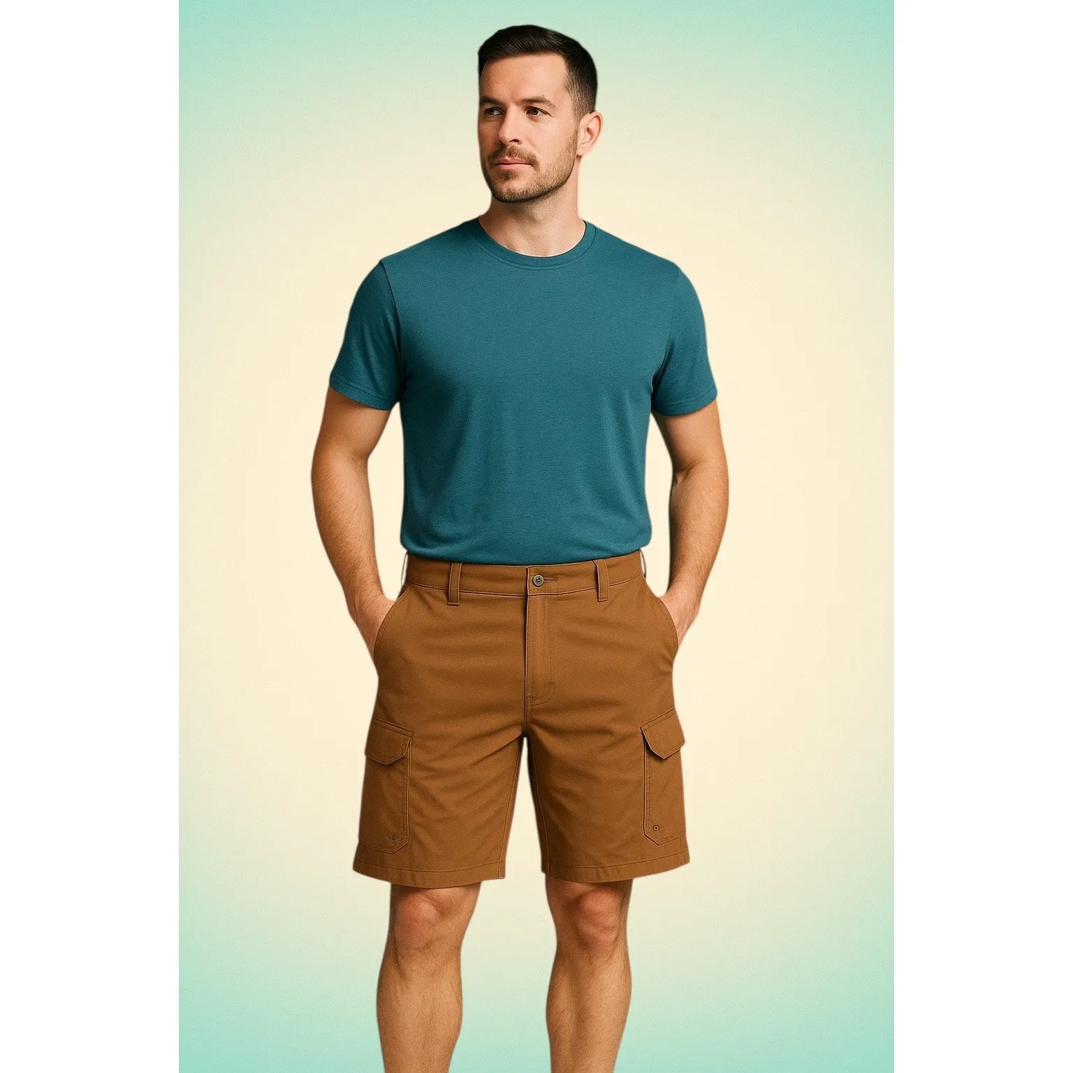 Adventurecore Outdoor Cargo Shorts Brown Eddie Bauer Men’s 42 Flex - Image 2