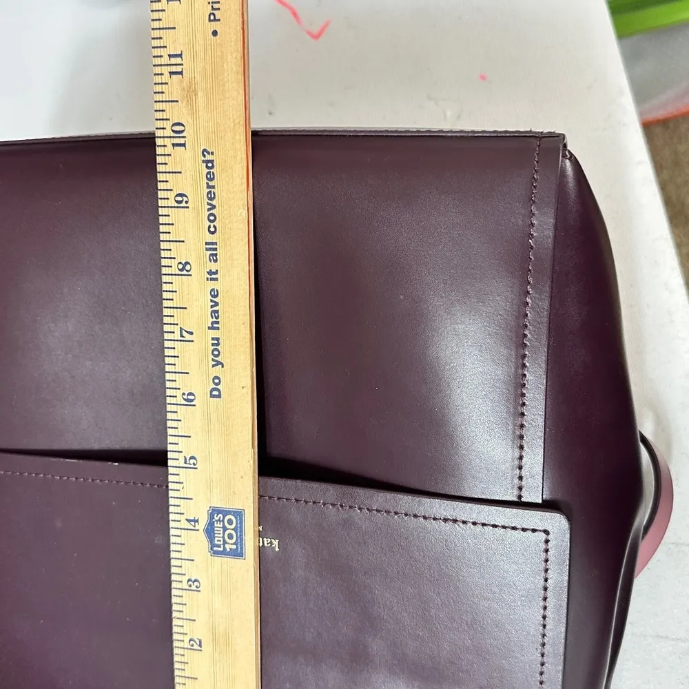Kate Spade Leather Backpack Burgundy - Image 11