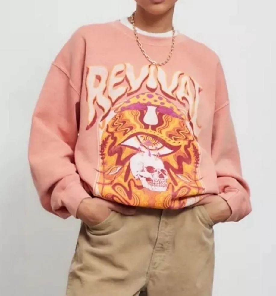 X Project Social T Revival Skull Graphic Sweatshirt Size S/M - Image 7