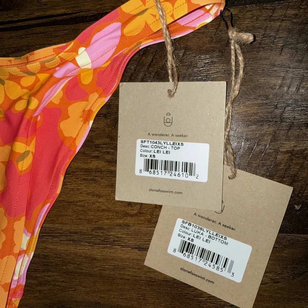 NWT Stone Fox Swim Lei Lei Nola Bikini Bottoms Size XS SET - Image 3