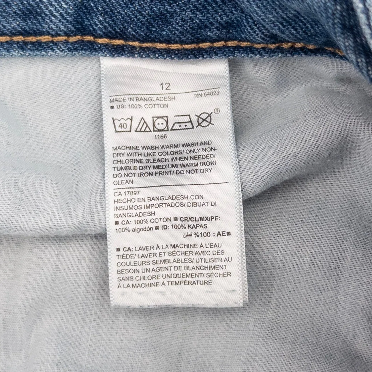 Old Navy Womens Jeans Size 12 Medium Wash High Rise Straight‎ Leg Denim Casual - Image 6