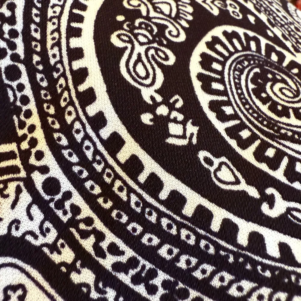 Ann Taylor Black White Boho Print Skirt Flowy Pull On Mid Length Lightweight - Image 4