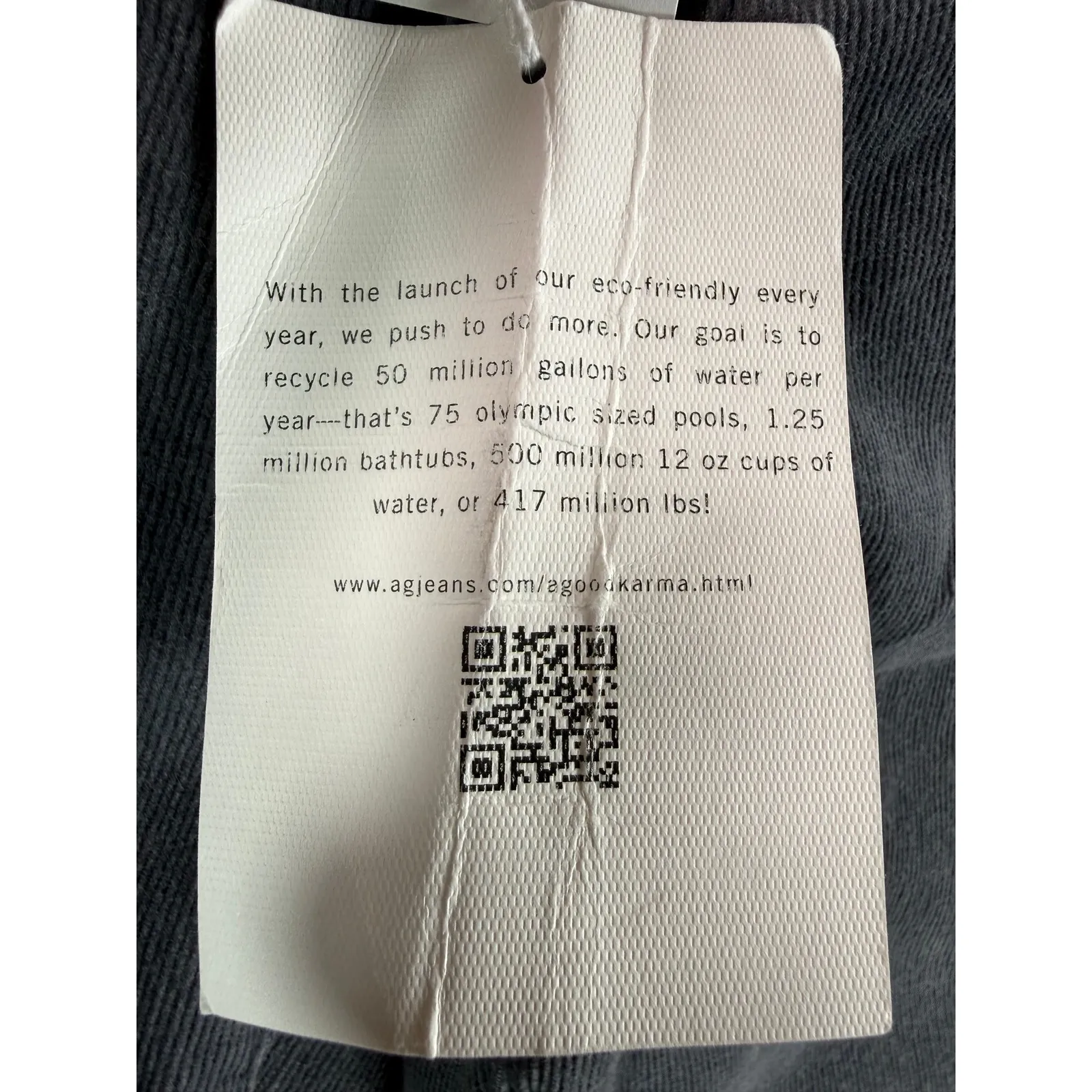 NWT AG Adriano Goldschmied Mari High Rise Straight Leg Corduroy Pants 23 Gray - Image 12