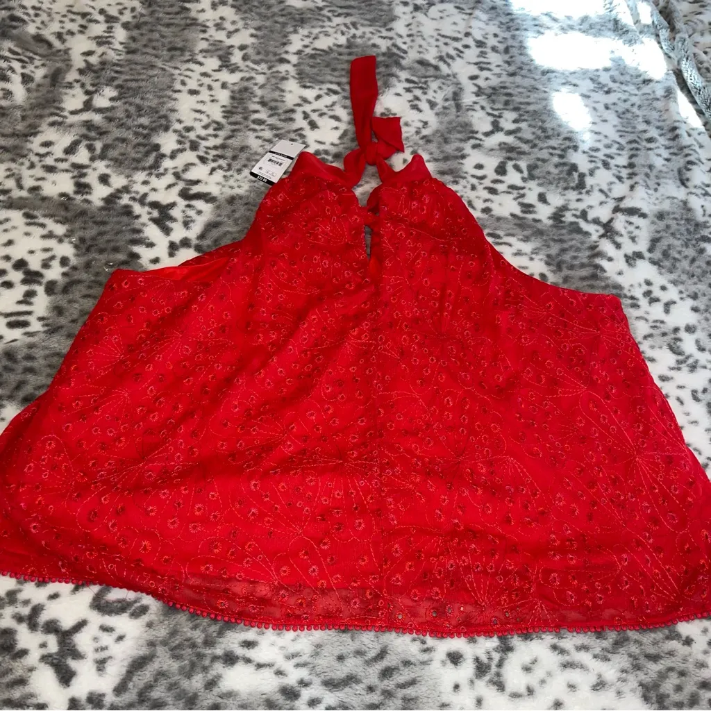 Sofia Jeans by Sofia Vergara Halter Top Red Size 3X - Image 10