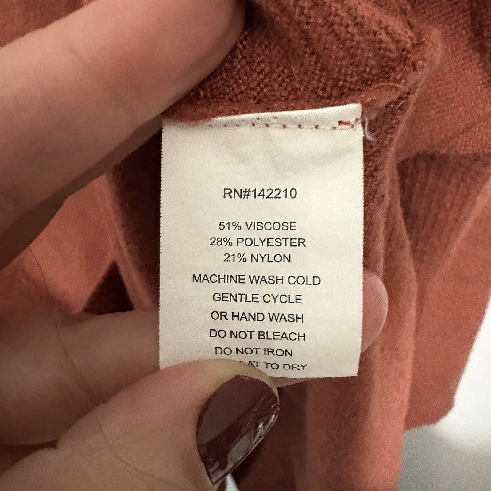 MerSea Newport Turtleneck Sweater in Sienna One Size Artsy Lagenlook Orange - Image 6