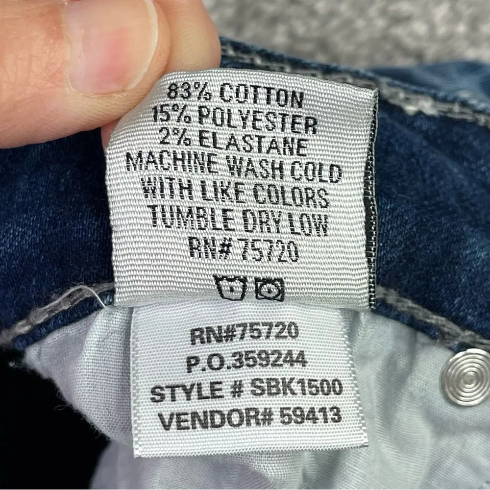 Daytrip Lynx Jeans Women’s 23 Blue Skinny Low Rise Dark Wash Denim Distressed - Image 8