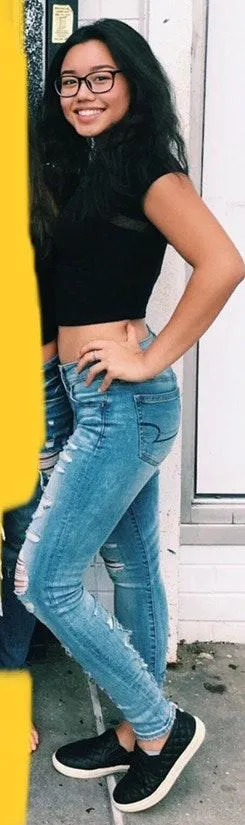 Low Waisted Ripped Jeans  - Image 2