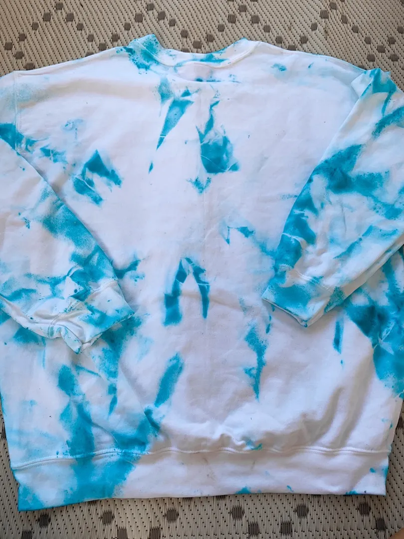 Tie Dye Crewneck Sweatshirt Blue Size L - Image 4