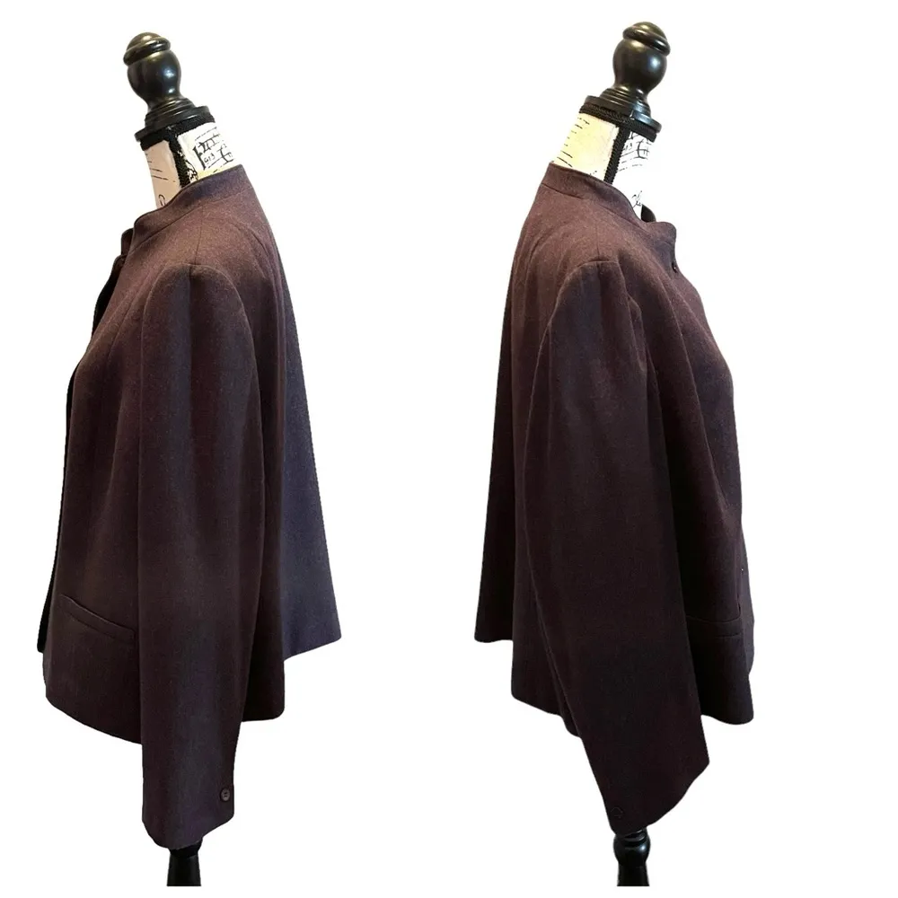 Pendleton Wool Blazer Jacket Purple Size 16 XL Mock Neck Business Office formal - Image 3