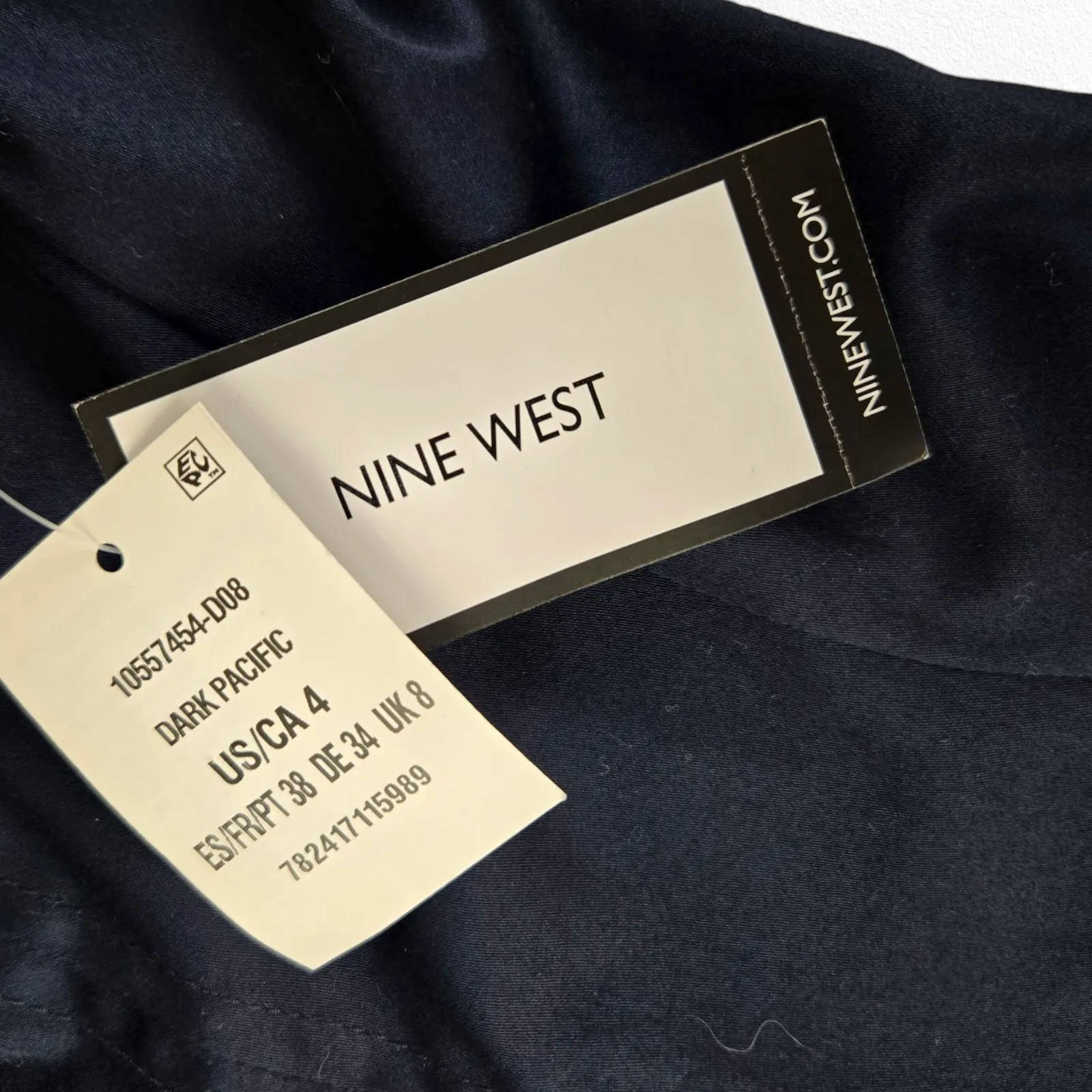 Nine West Dark Pacific Navy Blue Sleeveless Classic Fit and Flare Dress Size 4 - Image 6