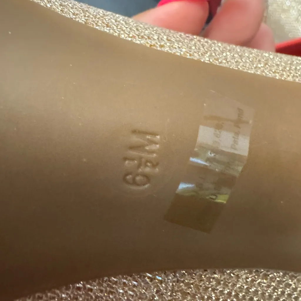 Guess Gold Strappy Stiletto Heels - Image 9