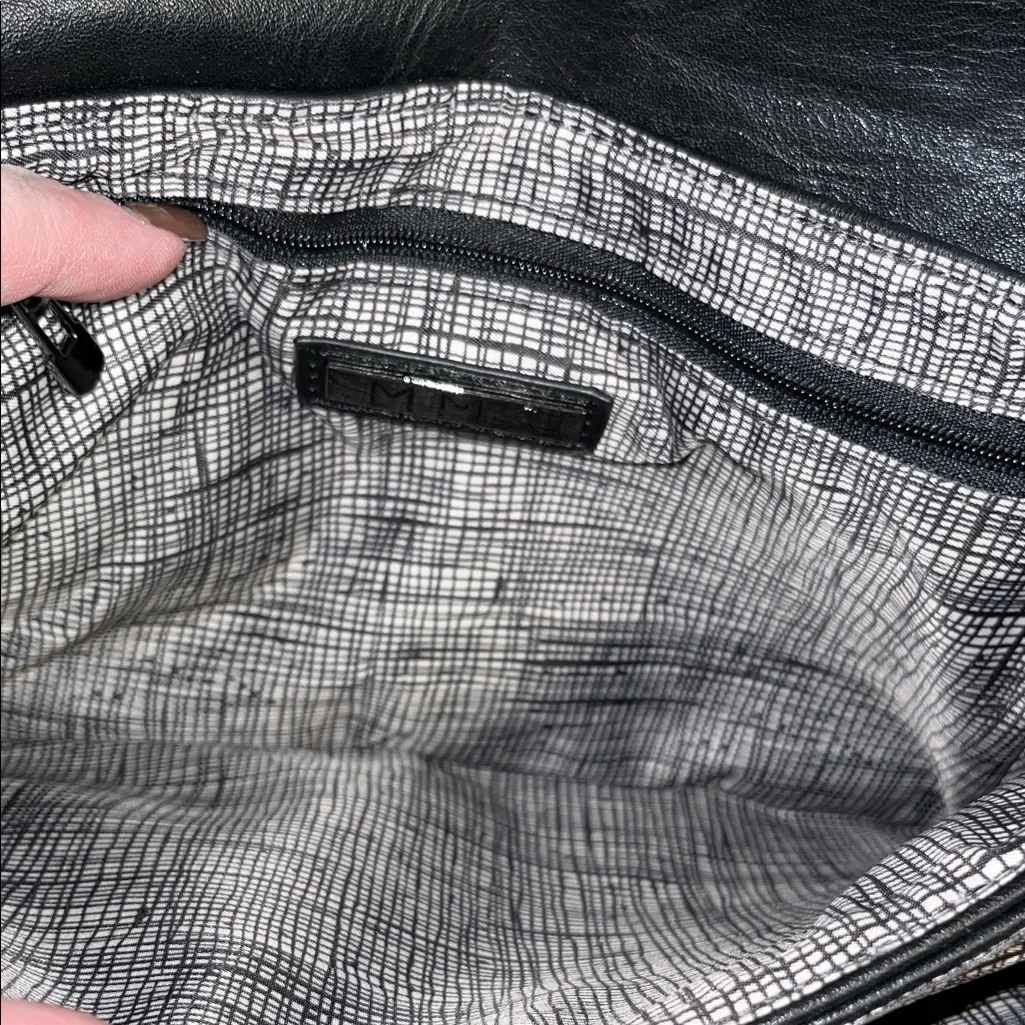 MMS Design Studio Aryanna Black Studded Crossbody with Gunmetal Studs & Chain - Image 9