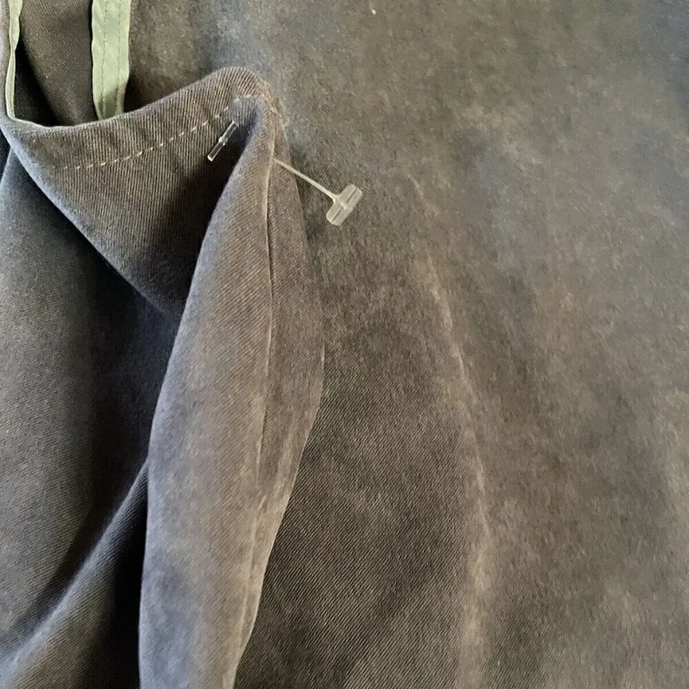 Vintage GO Womens Vest Olive /Gray Tone Size 6 Lagenlook Button Up Made In USA Green - Image 9