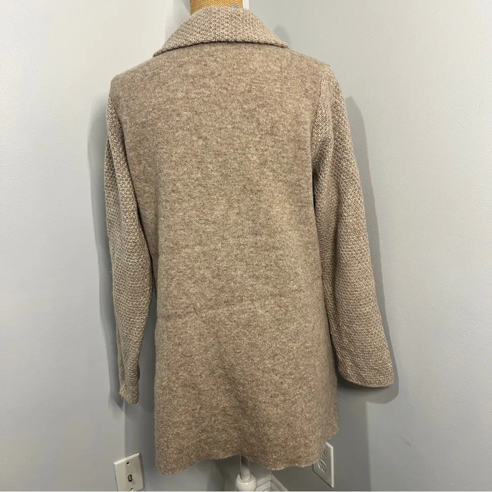 A.IDA beige long sleeves Cardigan Tan Size XL - Image 4