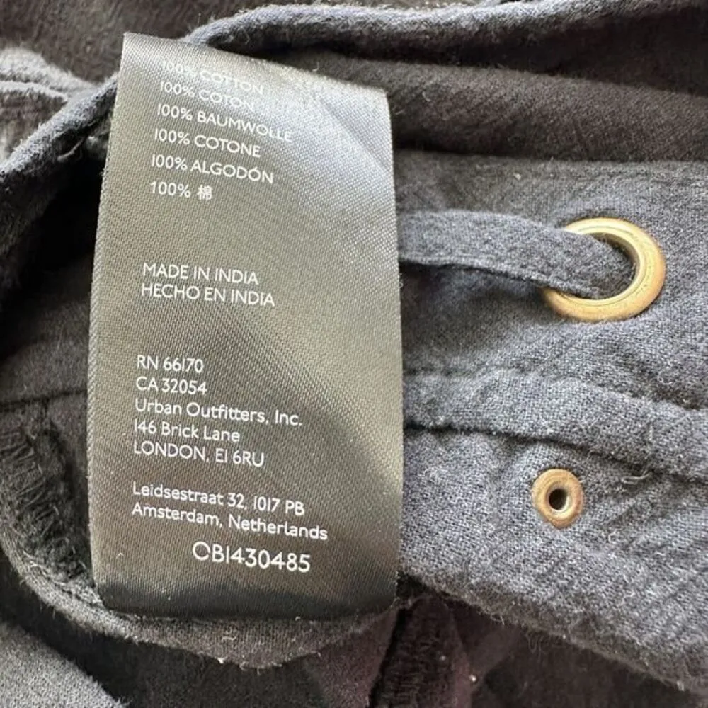 Urban‎ outfitters S black cotton Women's overalls boho grung - Image 4