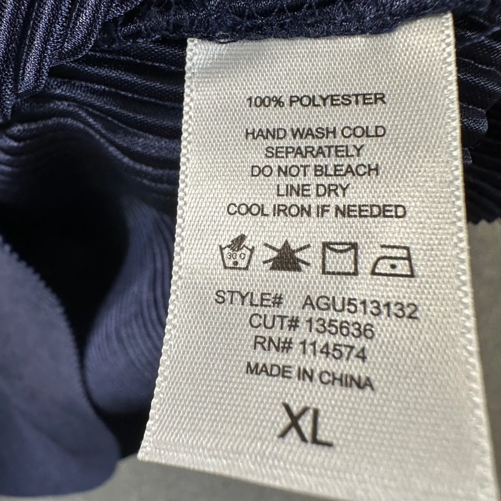 Pleione Blue Pleated Sleeveless Blouse Women's XL Round Neck Tank Top - Image 5