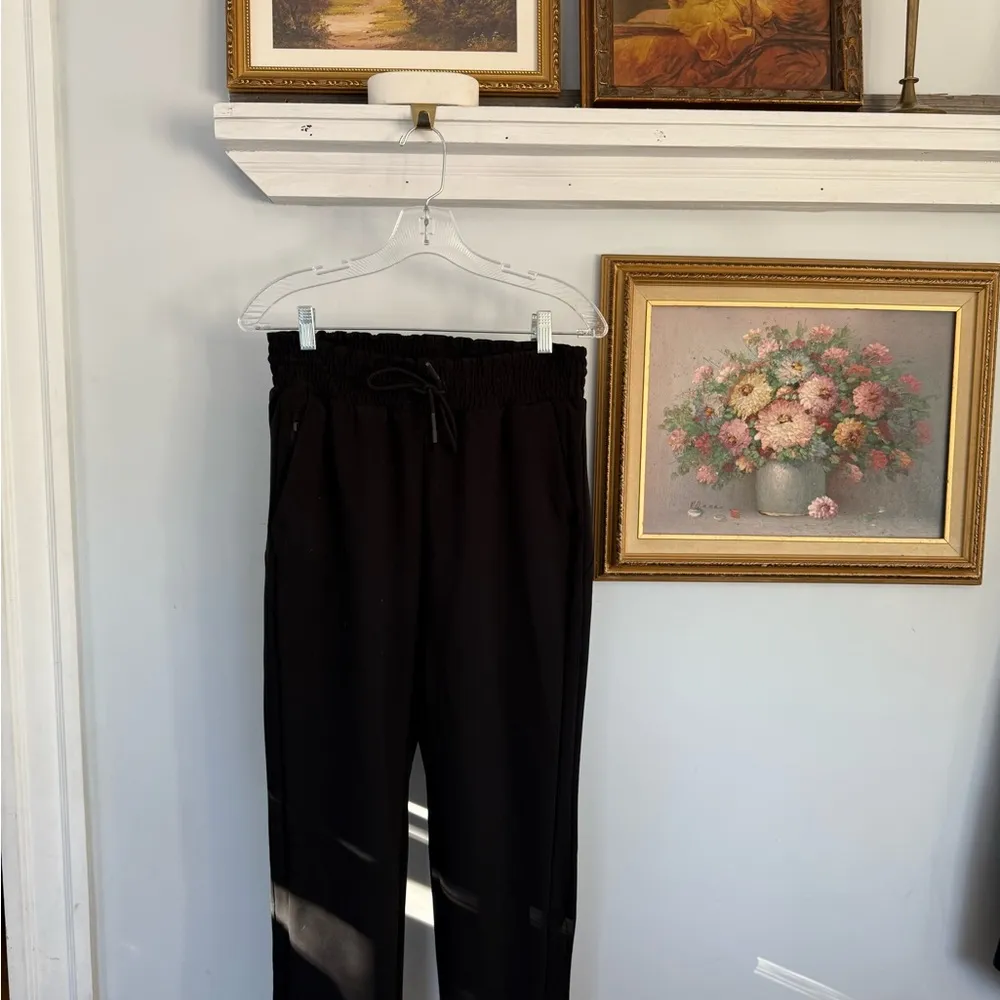 ATHLETA Metropolis Straight Leg Split‎ Zipper Hem Primatwill Pant size 4 - Image 3